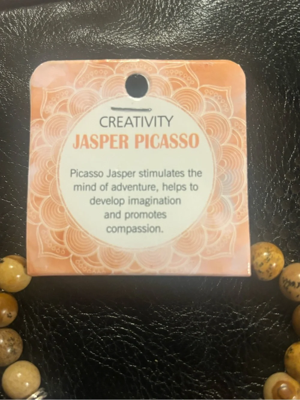 Jasper Picasso Beaded Chakra Stretch Bracelet - Multicolor